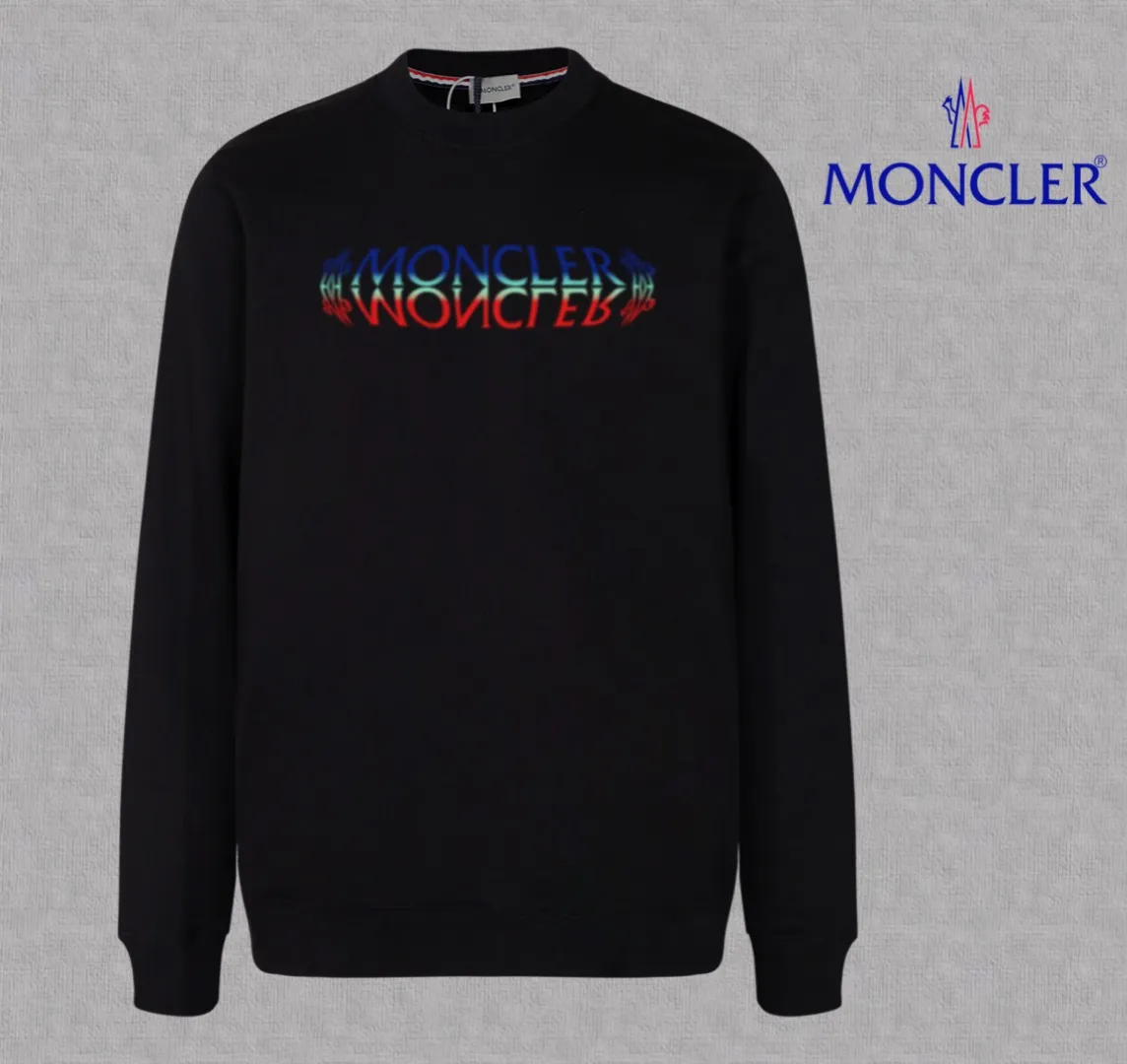 【 In Stock】 〖 𝐌𝐎𝐍𝐂𝐋𝐄𝐑~ 〗 440g ， 😎 ， ， Factory 2025 T ， ， Premium LOGO， Same Style ：Black White Size：S M L XL 2XL